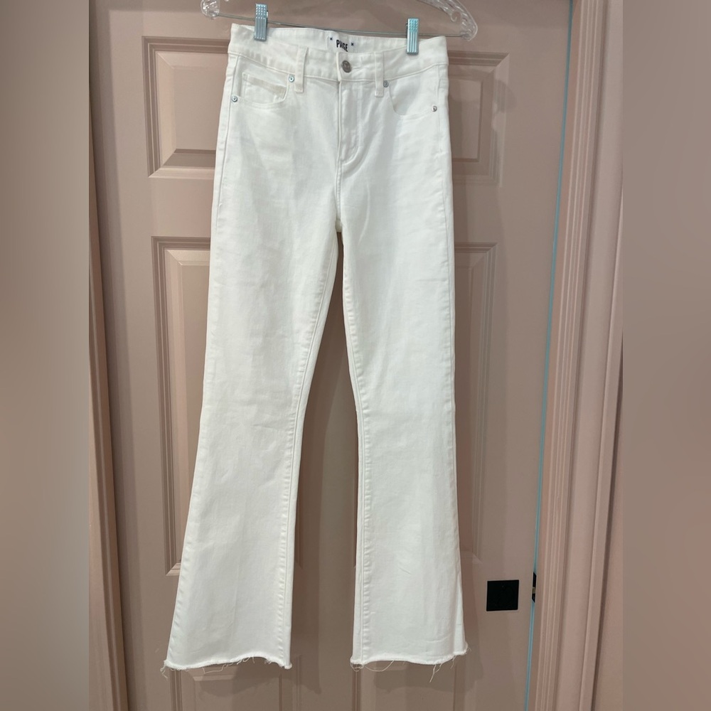 PAIGE High Rise Laurel Canyon Jeans in White